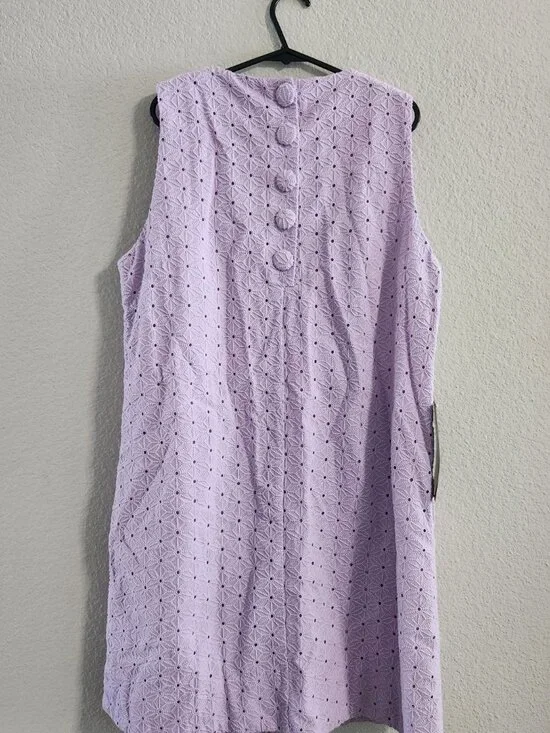Tuckernuck Women’s Large Lavender Eyelet Sleeveless Folly Dress NWT - Picture 7 of 9